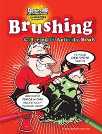 Captain Smile & Friends Coloring Book, Brushing Theme, 12 Pages, English, 5.5 in x 7 in, 50/Package - Captain Smile Coloring Book - Image 1