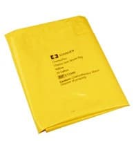 Cardinal ChemoPlus Hazardous Waste Bag, 4mil, 23x41-1/2", Yellow, Non-Sterile, Latex-Free, Closure Ties, 100/CS - Chemo Wastebags Yellow - Image 1