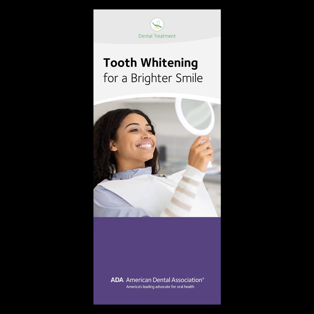 American Dental Association Tooth Whitening Patient Education Brochure, 6-Panel, English, 50/Package, W28523 - Brochure Tooth Whitening - Image 1