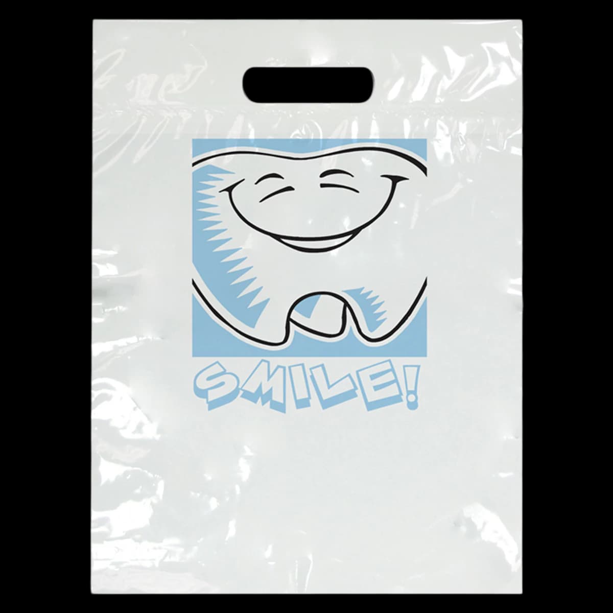 Small Smile! Tooth Bag, 7.5" x 9", White, 100/Pkg, SBG19 - Small Smile! Tooth Bag, 7.5" x 9", 100/Pkg, SBG19 - Image 1