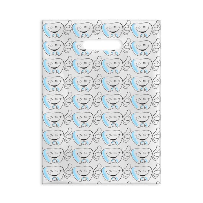 McTooth Thumbs Up Scatter Bag, Clear Plastic, 7.5" x 10", 100/Pkg, 98V - Thumbs Up, 7" x 10", 100/Pkg, 98V - Image 1