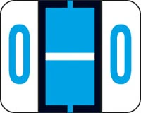 Tab "O" End Tab Labels, Blue, 1.25" x 1", 500/Roll - Tab "O" End Tab Labels - Image 1