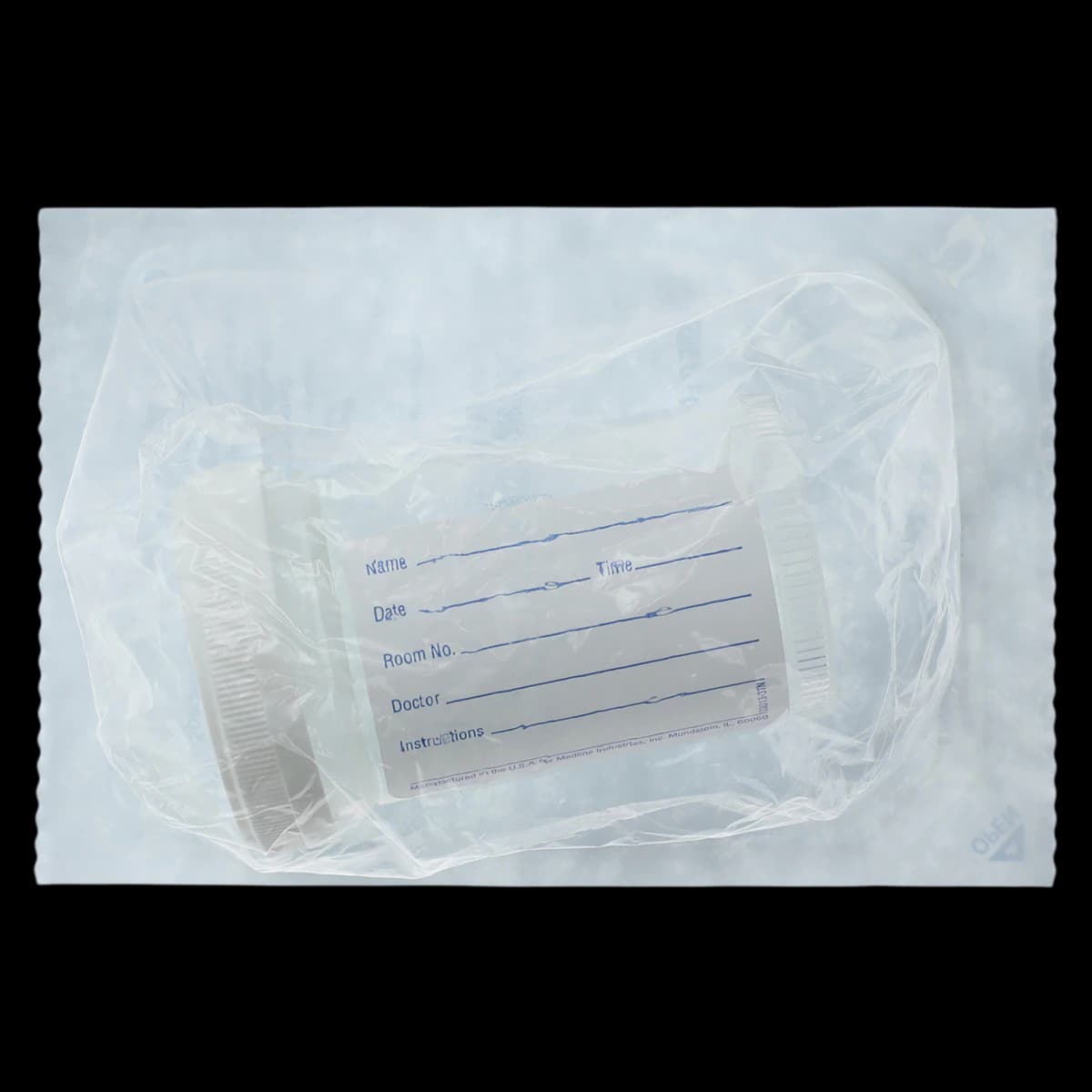 Medline Specimen OR Container, 3 oz Plastic with Lid, Sterile, 100/Case - Spec Contnr Pneu Tube Or - Image 1