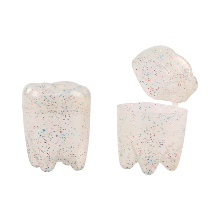 Sherman Specialty Tooth Shaped Glitter Tooth Savers, 1.25", 72/Pk, S7833 - Toy Tooth Shaped Tooth Savers Glitter, 72/Pk, S7833 - Image 1