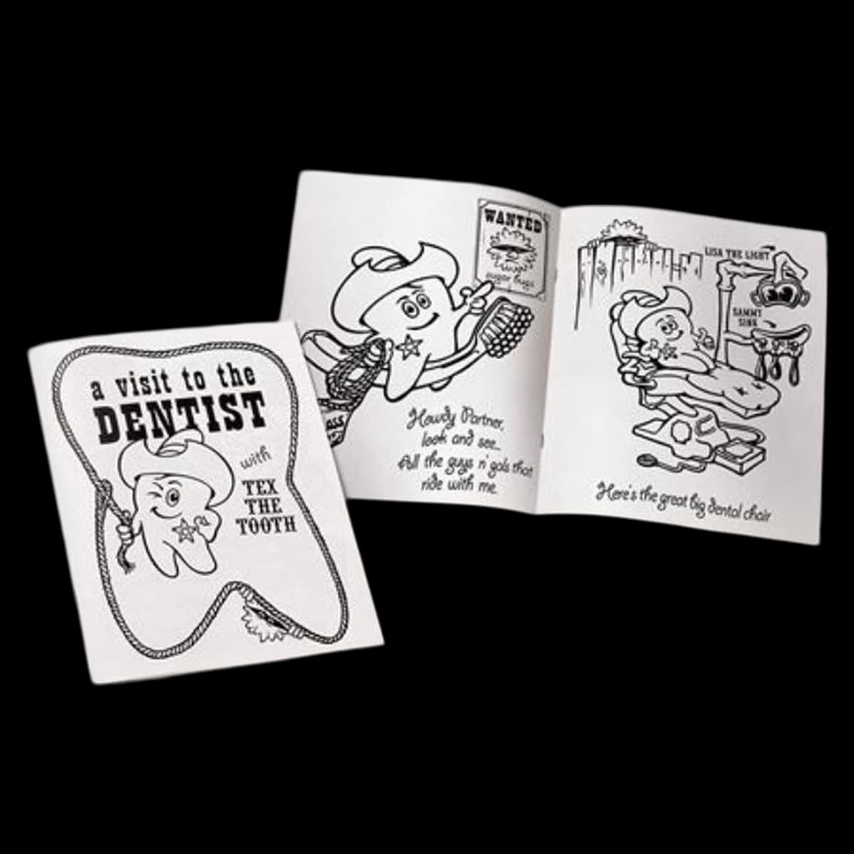 A Visit to the Dentist with Tex the Tooth Coloring Book, 8 Pages, English, 8.5" x 11", 100/Pkg, 1019441 - Coloring Book Tex The Tooth - Image 1