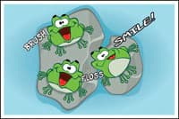 Recall Card Frogs on Lilly Pad, Laser 4-Up, 8.5 in x 11 in, 200/Package - Recall Card Frogs on Lilly Pad - Image 1