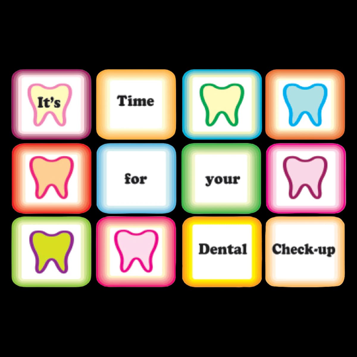 Sherman Specialty 4-Up Tooth Boxes Recall Cards, 8.5" x 11", 200/Pack - -4Up - Tooth Boxes (200) - Image 1