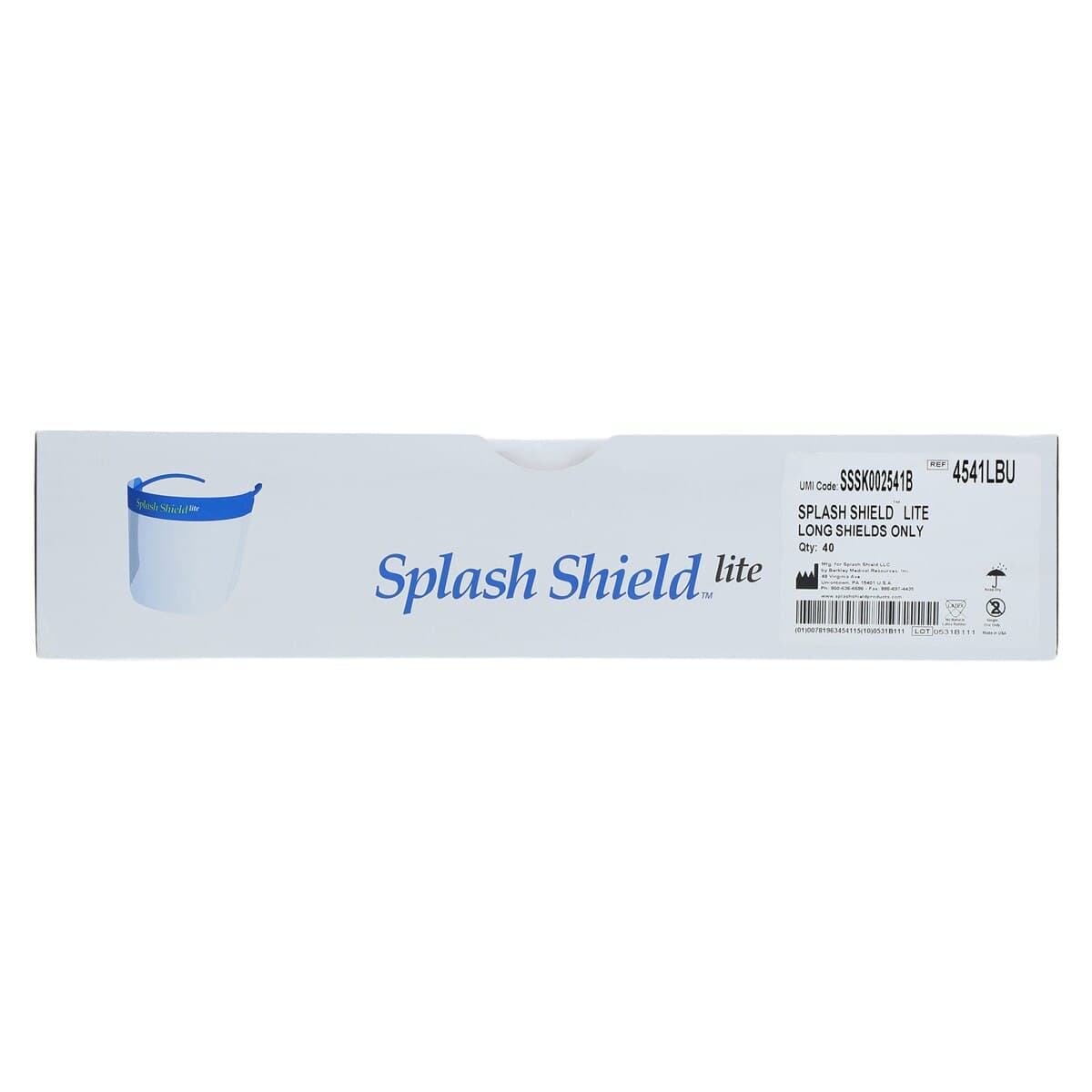 Unimed Splash Shield Lite Shield Replacement, Clear/Blue, 40/Box thumbnail 2
