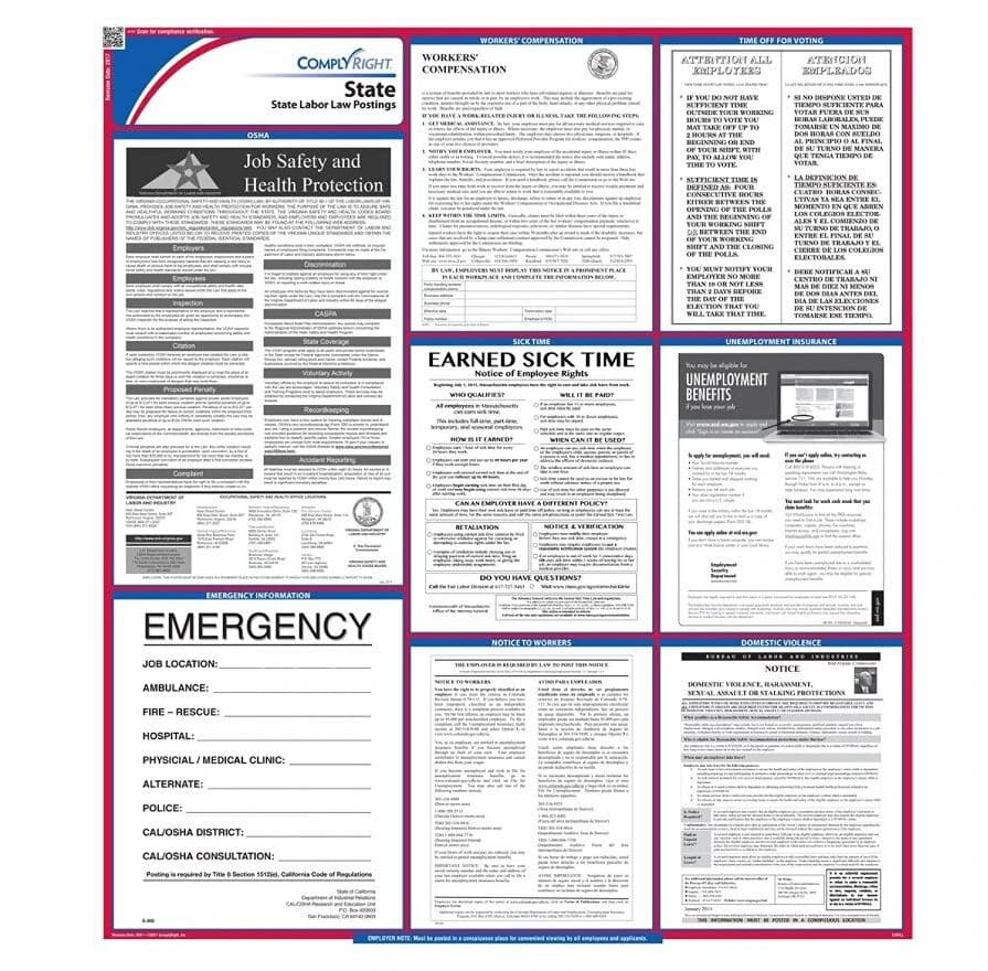 Comply Right State Labor Law Poster, Arkansas, English, 27 in x 39 in, 100 lb Gloss Stock - Poster State Labor Law - Image 1