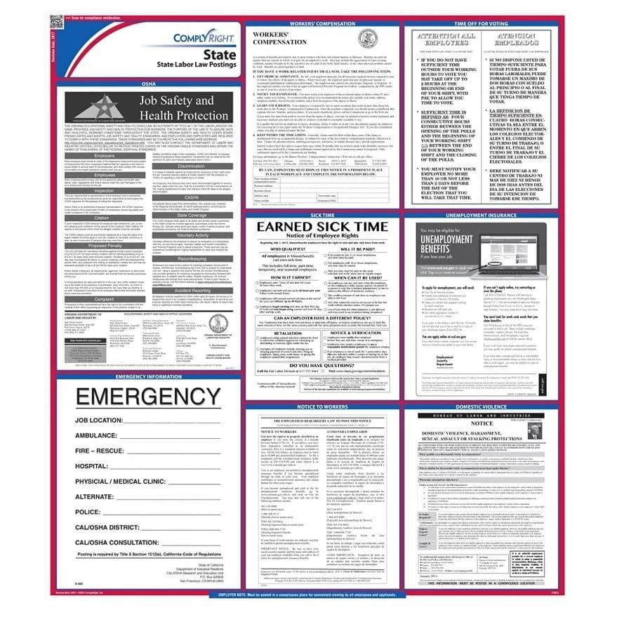 Comply Right State Labor Law Poster, Pennsylvania, English, 27 in x 39 in, 100 lb Gloss Stock - Poster State Labor Law - Image 1