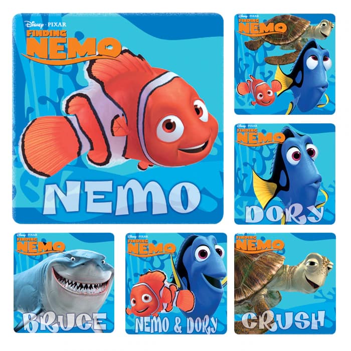 Sherman Specialty Finding Nemo Stickers, 2.5" Assorted Designs, 100/Roll, PS273 - Finding Nemo (100) - Image 1