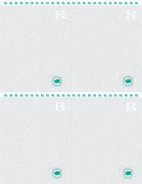Laser RX Paper WA State, 8.5 in x 11 in, Quarter Sheet Perforation, 500/Pk - Laser RX Paper WA State - Image 1