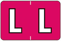 Colwell Jewel Tone "L" Labels, 1.5" x 1", 500/Roll - Colwell Jewel Tone "L" Labels - Image 1