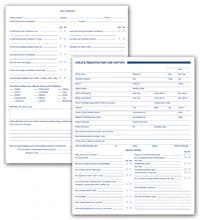 Form Registration Child Blue, 2-Sided, English, 8.5 in x 11 in, 250/Package - Form Registration Child Blue - Image 1