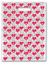 Smiley Heart Teeth Scatter Bag, 7.5" x 10", 100/Pkg, 98ZF - Smiley Heart Teeth Scatter Bag, 7.5" x 10", 100/Pkg, 98ZF - Image 1