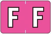 Colwell Jewel Tone "F" Pink Labels, 1.5" x 1", 500/Roll - Colwell Jewel Tone "F" Labels - Image 1