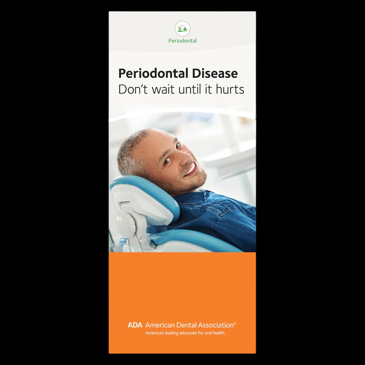 American Dental Association Periodontal Disease Patient Education Brochure, 12-Panel, English, 50/Package, W12120 - Brochure Periodont Disease-Eng - Image 1