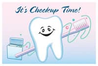 Sherman Specialty Recall Card Tooth/Brush/Floss, Laser 4-Up, 8.5 in x 11 in, 200/Package - Recall Card Tooth/Brush/Floss - Image 1