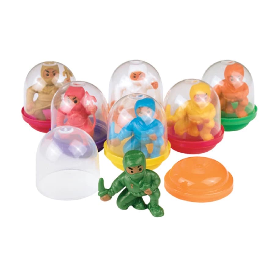 Ninja Pencil Top Figures Capsule Mix, 1" Assorted Colors, 250/Pack - Ninja Pencil Top Figures Capsule Mix 1" Capsules Pack of 250 - Image 1