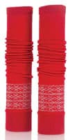 Med Sleeve Fair Isle Red, Adult Unisex, Nylon/Spandex, One Size, 1/Pair - Med Sleeve Fair Isle Red - Image 1