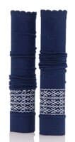 Med Sleeve Fair Isle Ruffle, Adult Unisex, Navy, Nylon/Spandex, One Size, 1 Pair - Med Sleeve Fair Isle Ruffle - Image 1