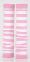 Med Sleeve Stripe Pink/White, Adult Unisex, Nylon/Spandex, One Size, 1 Pair - Med Sleeve Stripe Pink/White - Image 1