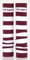 Med Sleeve Stripe Maroon/White, Adult Unisex, One Size, Nylon/Spandex, 1 Pair - Med Sleeve Stripe Maroon/White - Image 1
