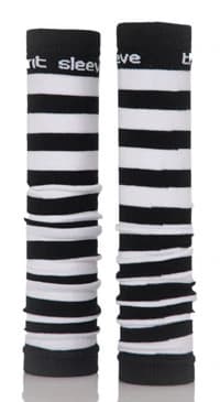Med Sleeve Stripe Black/White, Adult Unisex, One Size, 1 Pair - Med Sleeve Stripe Black/White - Image 1