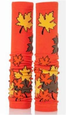 Med Sleeve Fall Leaves, Adult Unisex, Nylon/Spandex, One Size, 1 Pair - Med Sleeve Fall Leaves - Image 1
