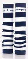 Med Sleeve Stripe Navy/White, Adult Unisex, One Size, Nylon/Spandex, 1/Pair - Med Sleeve Stripe Navy/White - Image 1