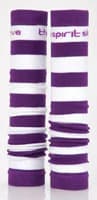 Med Sleeve Stripe Purple/White, Adult Unisex, Nylon/Spandex, One Size, 1 Pair - Med Sleeve Stripe Purple/White - Image 1