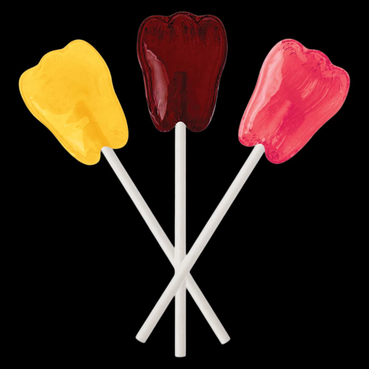Dr. John's Sweet Originals Sugar-Free Tooth-Shaped Lollipops, Tropical Flavor Assortment, 150/Pkg, DJC09 - -DJ Tooth Pop- Tropical (150) - Image 1