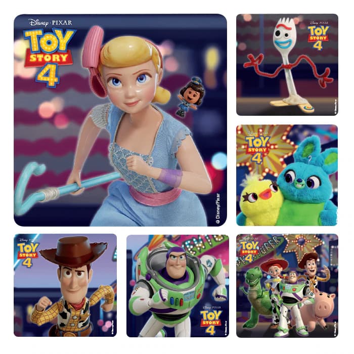 Sherman Specialty Disney Pixar Toy Story 4 Stickers, 2.5" Assorted Designs, 100/Roll, PS680 - Toy Story 4 Roll of 100 - Image 1