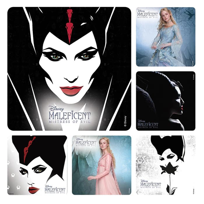 Sherman Specialty Disney Maleficent Stickers, Assorted Designs, 2-1/2", 100/Roll - -Maleficent: Evil (100) - Image 1