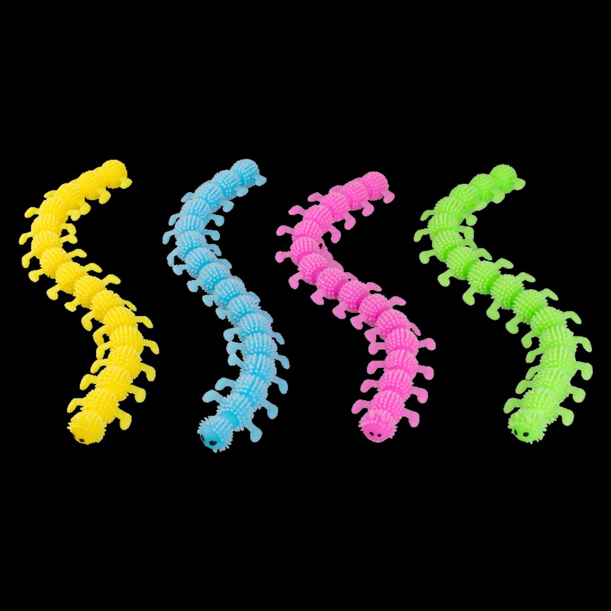 Stretchy Caterpillar Assortment, 24/Pkg, S71473 - Stretchy Caterpillar Assortment Pack of 24 - Image 1