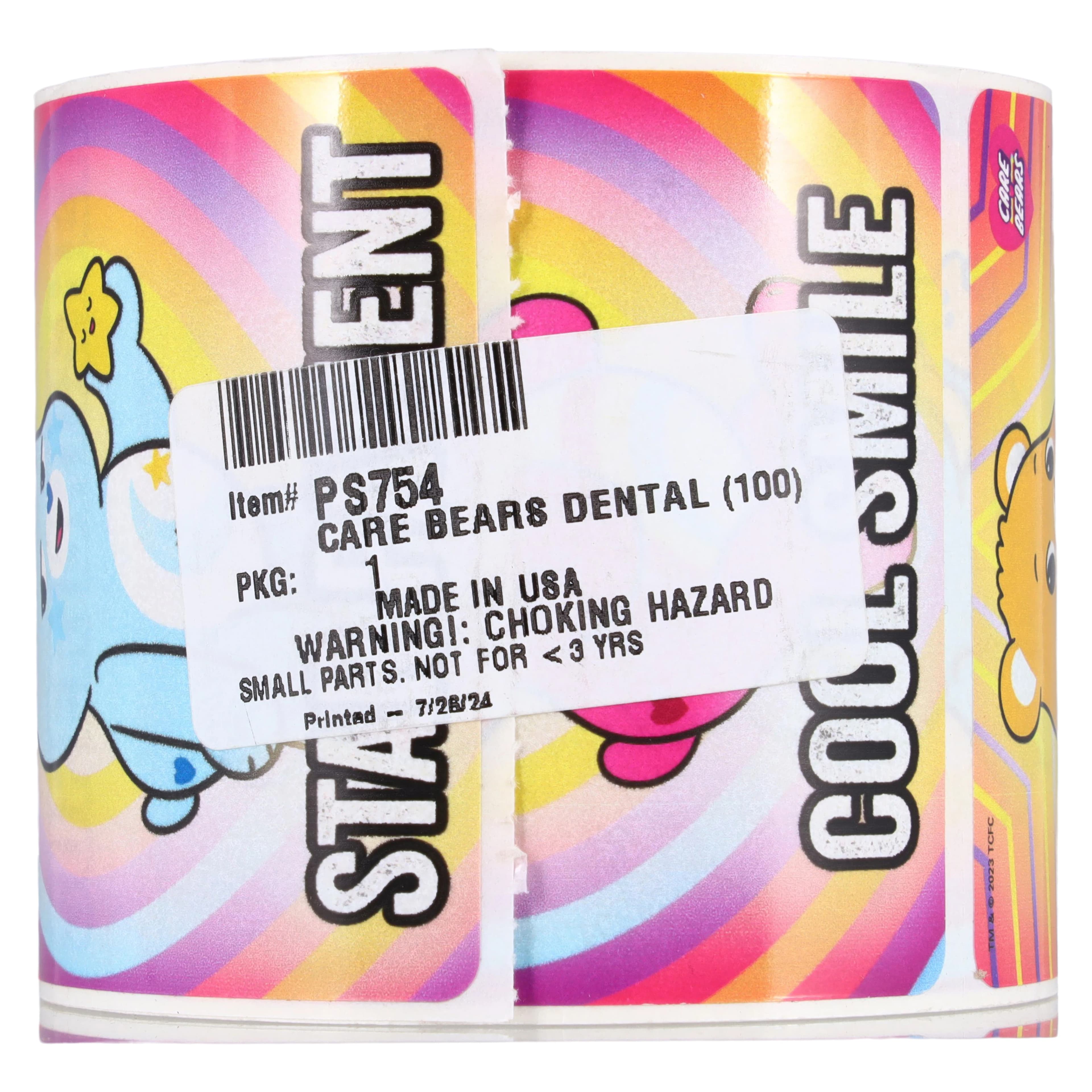 Care Bears Dental Stickers, Assorted Designs, 2.5" x 2.5", 100/Roll, PS754 thumbnail 3