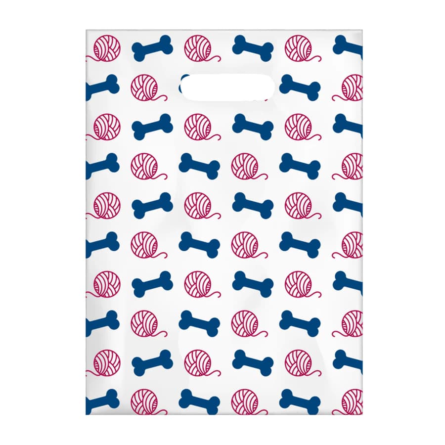 Sherman Specialty Scatter Bag, Bone and Ball of Yarn Design, Clear Plastic, 7.5" x 10", 100/Pkg, S8677 - Bone and Ball of Yarn Design, 100/Pkg, S8677 - Image 1