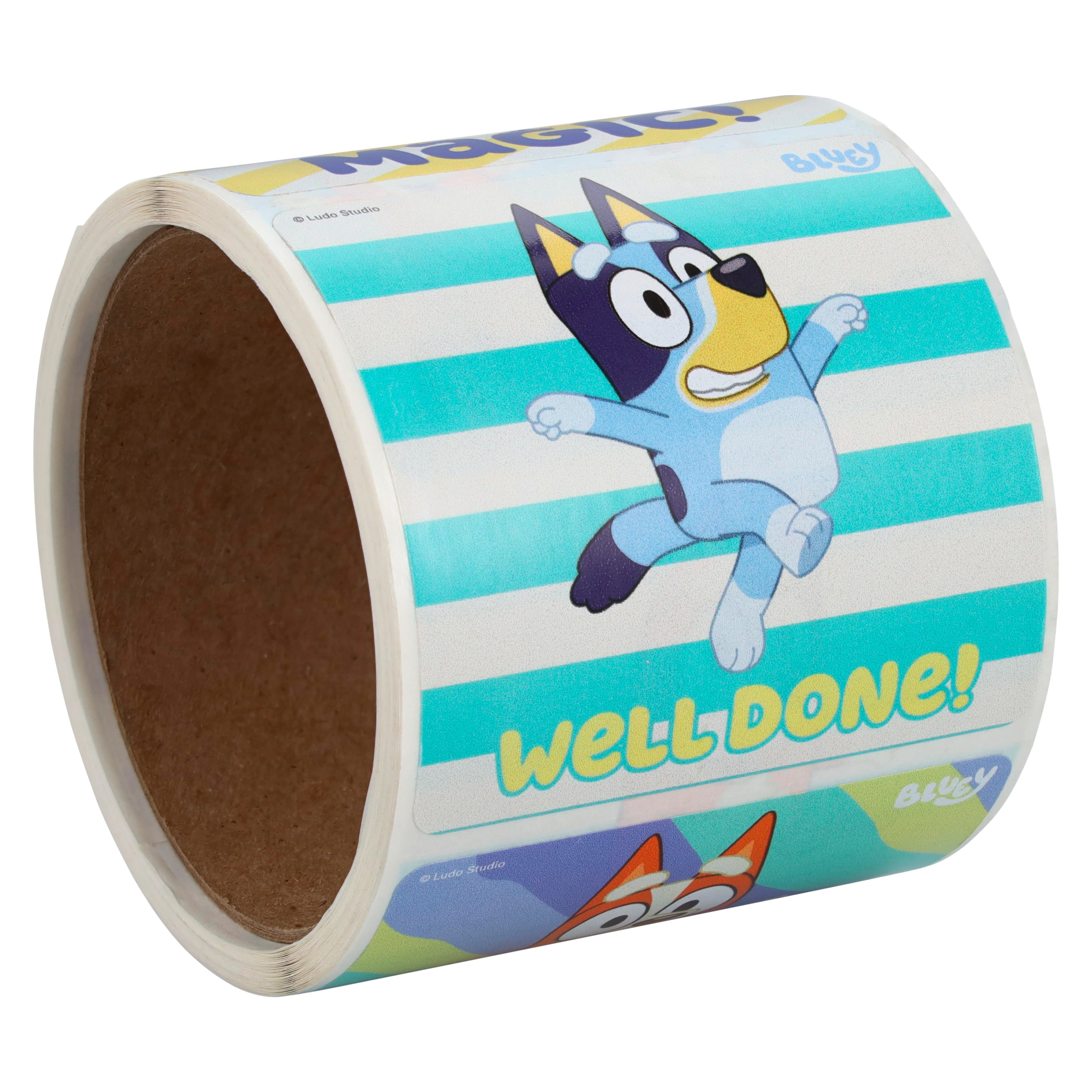 Bluey Patient Stickers, Assorted 2.5" x 2.5", 100 per Roll, PS816 - Bluey Patient Stickers 100/Roll - Image 1