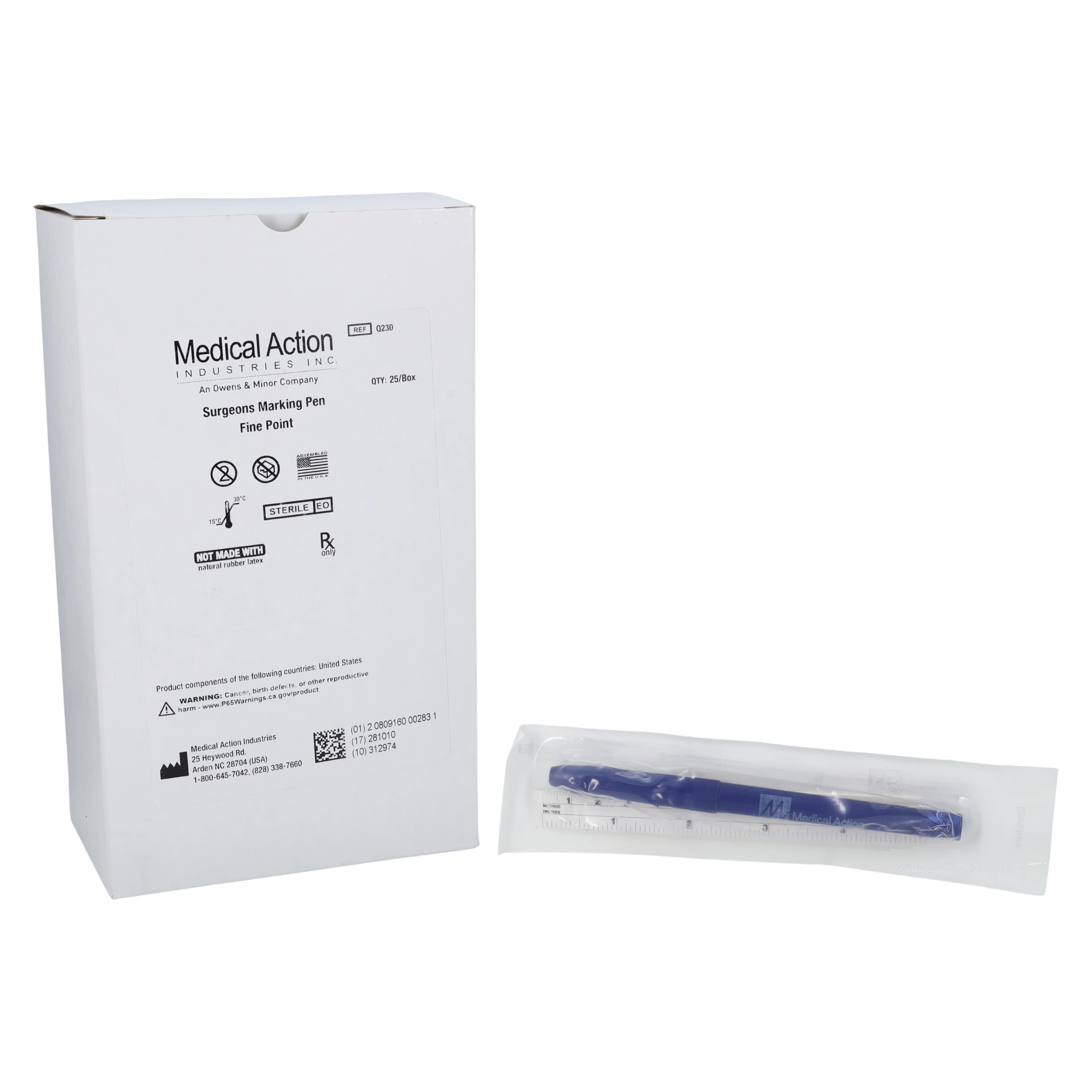 Medical Action Industries Surgical Skin Marker, Fine Tip, Blue-Violet, Sterile - Marking Pen Blue-violet - Image 1