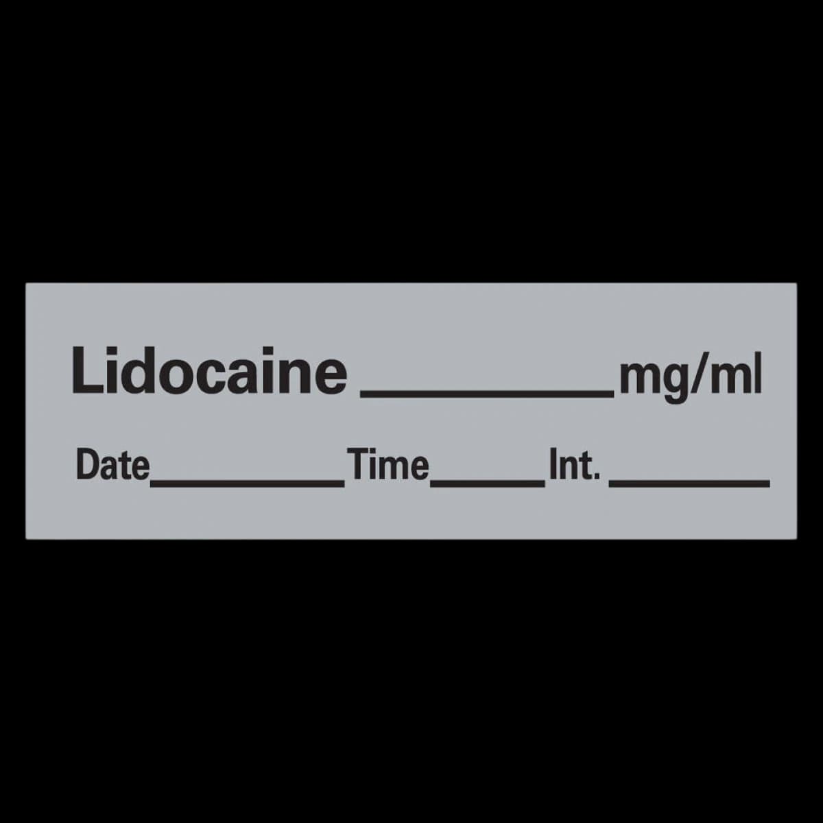 Precision Dynamics Corp Lidocaine Anesthesia Tape Labels, DTI, Gray, 1/2" x 500", 333/Roll thumbnail 2