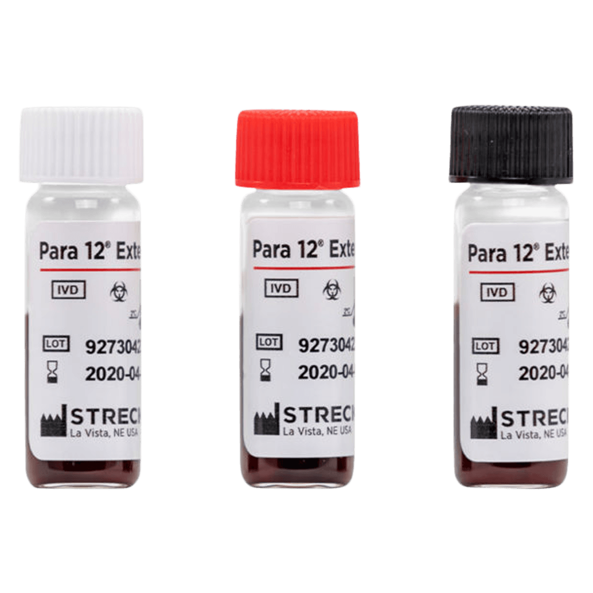 Streck Para 12 Extend Multi-Analyte Control, Low/Normal/High, 14 x 4.5 mL - Para 12 Extend Control, L,N,H - Image 1