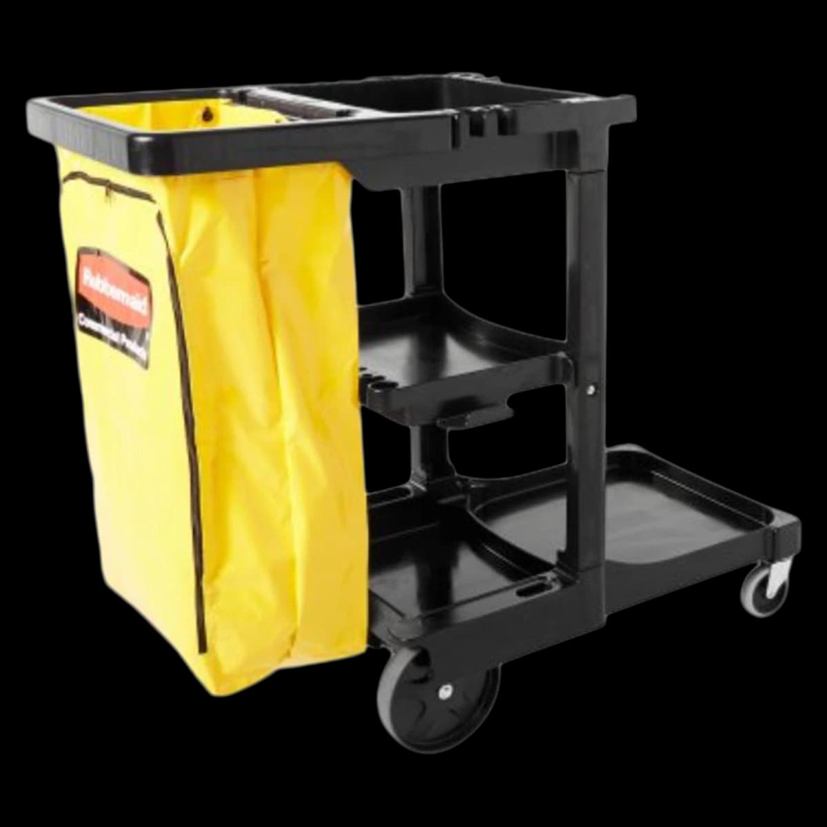 Rubbermaid Commercial Multi-Shelf Cleaning Cart with Zippered Bag, Grey, 1 Each - Rubbermaid Commercial Multi-Shelf Cleaning Cart - Image 1