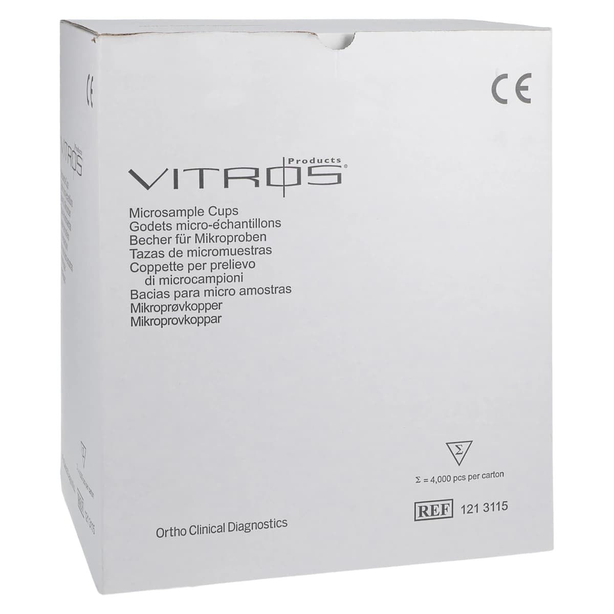 Micro Sample Cup for Vitros 250/4000 Analyzers, 4000/Package - MICRO SAMPLE CUP - Image 1