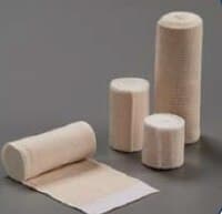 DeRoyal Elastic Stretch Bandage, 4" x 5 yd, Non-Sterile, 10/Case - Bandage Elast Bge Clips LF NS - Image 1