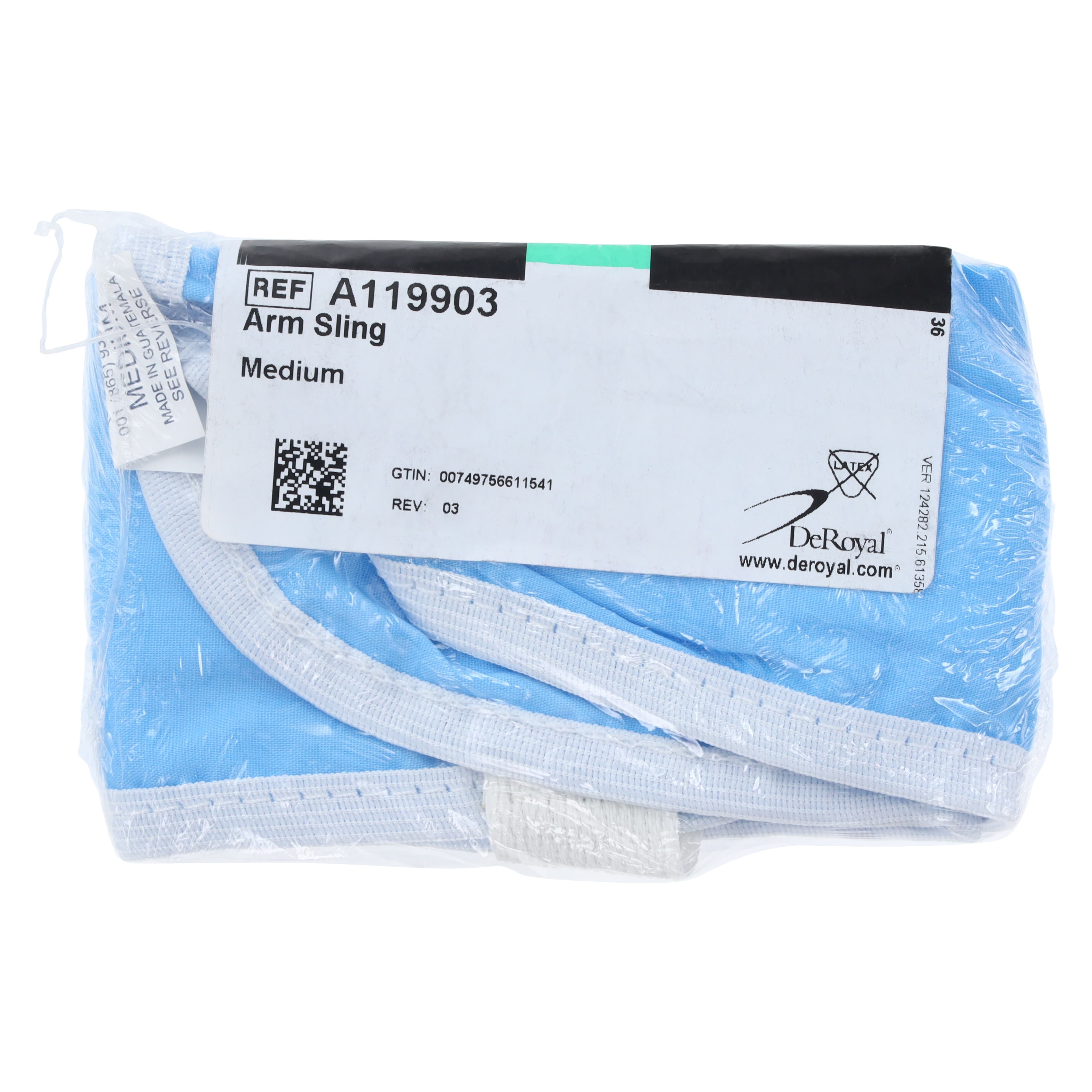 DeRoyal Sling Arm Cotton Arm Sling, Size Medium, 6" x 15" - Sling Arm Medium - Image 1