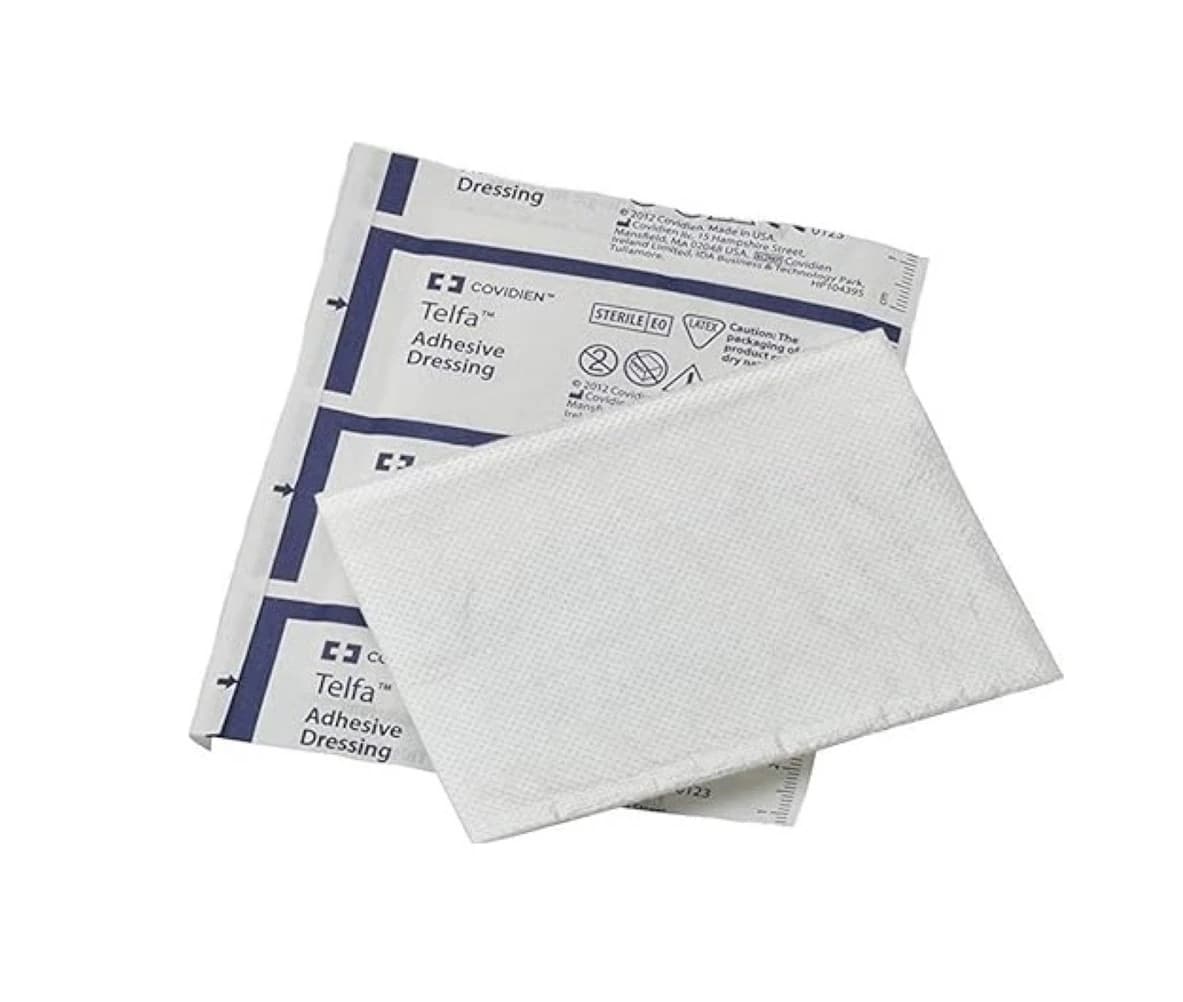 DeRoyal Telfa Film Dressing Pad, 3" x 4", Non-Adherent, Absorbent, Double Wrap - Pad Telfa Double Wrap - Image 1