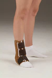 DeRoyal Stabilizing Ankle Splint, Adult, Medium, Leatherette/Metal, Left/Right - Splint Ankle Leatherette - Image 1