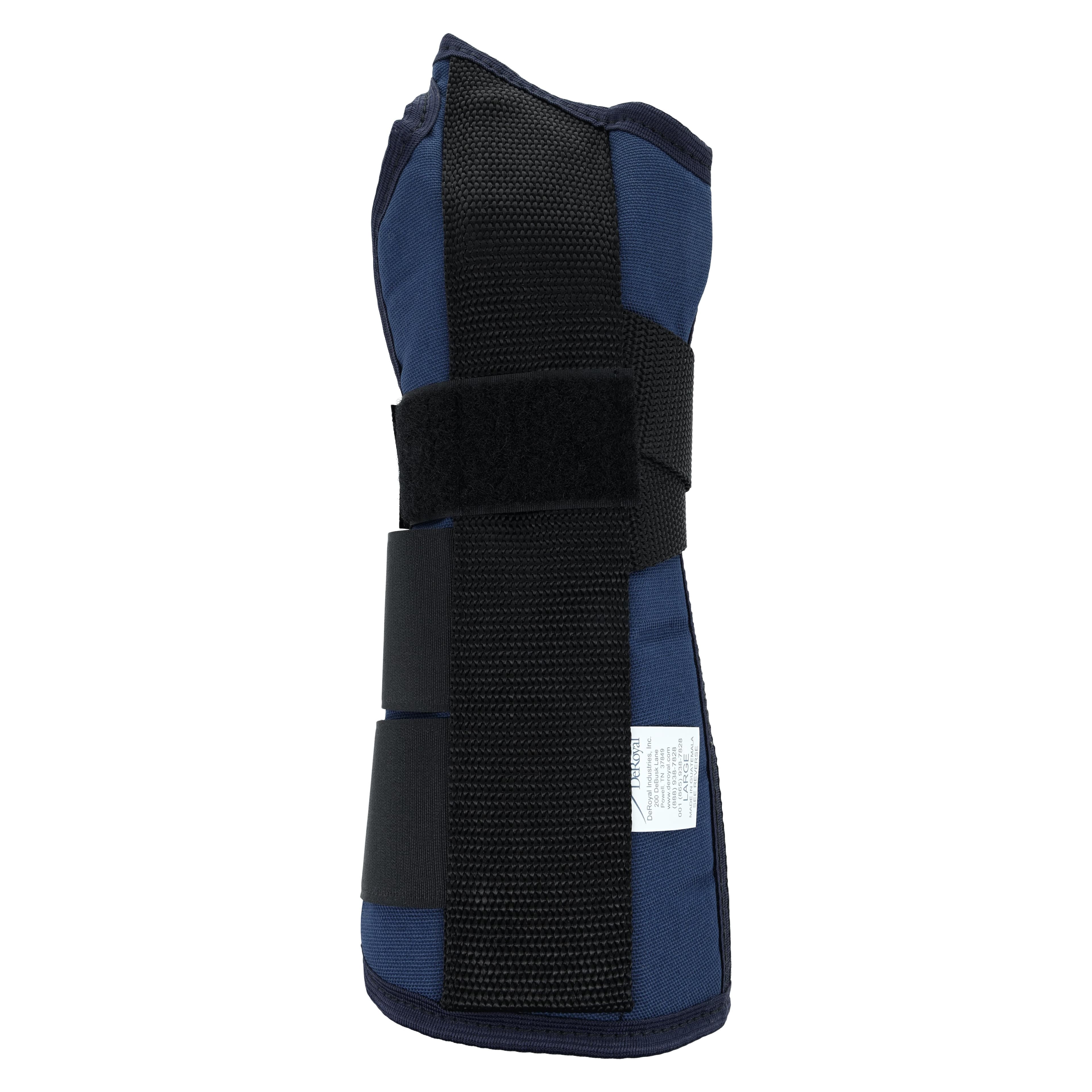 DeRoyal Wrist/Forearm Splint, Adult, Canvas, 11", Size Large, Left thumbnail 4