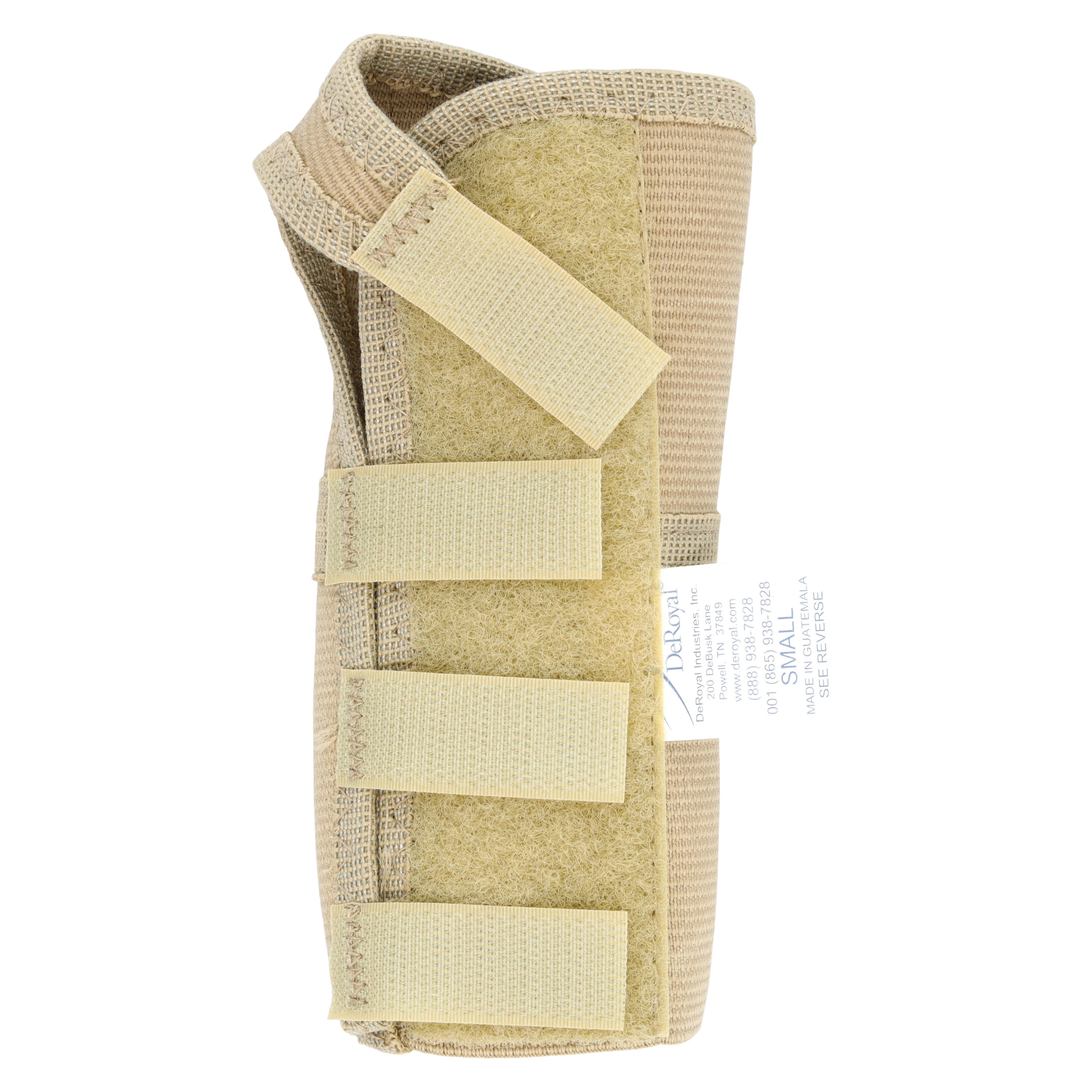 DeRoyal Wrist Splint, Elastic, Cotton, Right, Size Small, 6" thumbnail 2