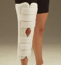 DeRoyal Superlite Sized Immobilizer Knee, Adult Canvas, Large (18-20"), Left/Right - Knee-o-prene 20" - Image 1